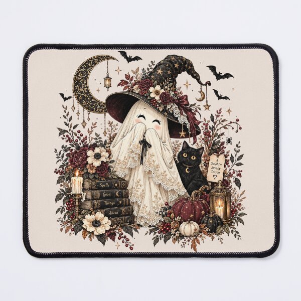 Item preview, Floral Ghost, Cute Boho Halloween Fall, Vintage Spooky Ghost with Floral Pattern, Autumn Halloween Gift designed and sold by Quiajia.