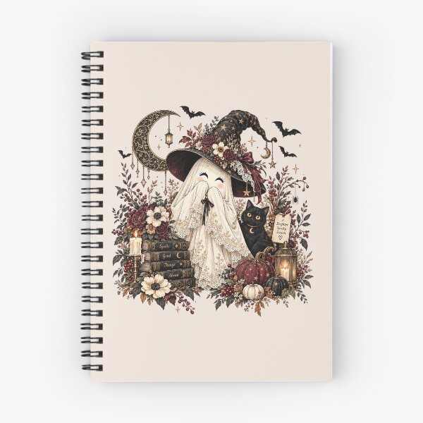 Item preview, Floral Ghost, Cute Boho Halloween Fall, Vintage Spooky Ghost with Floral Pattern, Autumn Halloween Gift designed and sold by Quiajia.