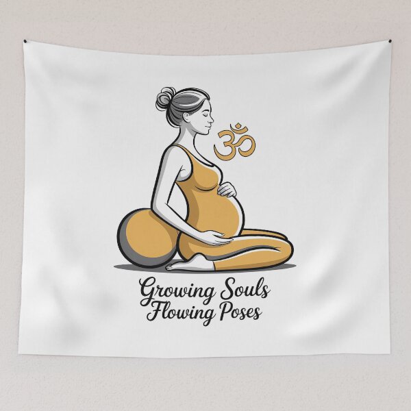 Item preview, Growing Souls Flowing Poses Prenatal Yoga Art designed and sold by 108stillness.
