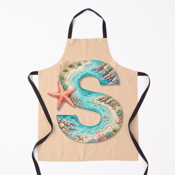 Item preview, Coastal Initial S Beach & Ocean Monogram Design designed and sold by Sea Gem.