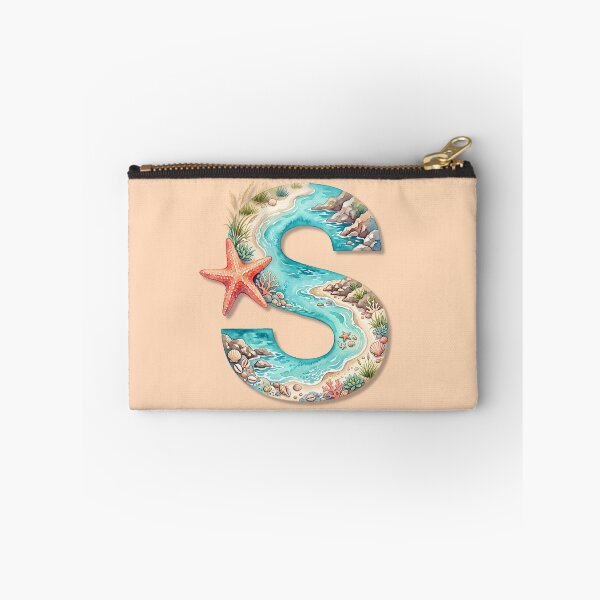 Item preview, Coastal Initial S Beach & Ocean Monogram Design designed and sold by Sea Gem.