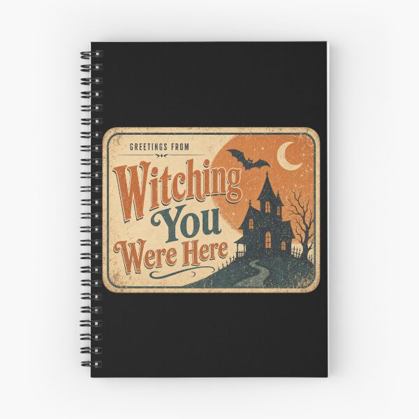 Item preview, Witching You Were Here Shirt, Comfort Colors® Vintage Travel Postcard Tee, Funny Halloween Travel Graphic designed and sold by TshirtsLabs.