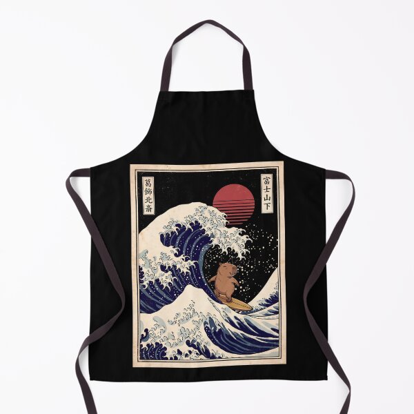 Item preview, Surfing Capybara Great Wave Funny Vintage Japanese Ukiyo-e Retro Art designed and sold by FaizArtShop.