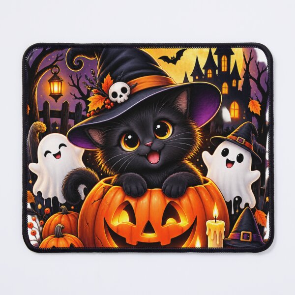 Item preview, Cute Halloween Black Cat Shirt, Spooky Pumpkin designed and sold by issacnova.