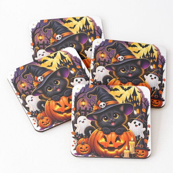Item preview, Cute Halloween Black Cat Shirt, Spooky Pumpkin  designed and sold by issacnova.