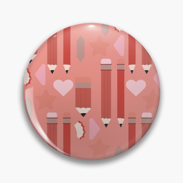 Item preview, Sweet School Days – Pastel Pencils & Hearts Pattern | Red designed and sold by Frohyou.