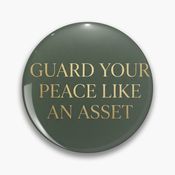 Item preview, Guard Your Peace Like an Asset | Dark Green Wealth Quote designed and sold by Zaramodo.