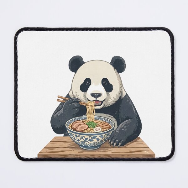 Item preview, panda eating ramen designed and sold by Rockveil Co..