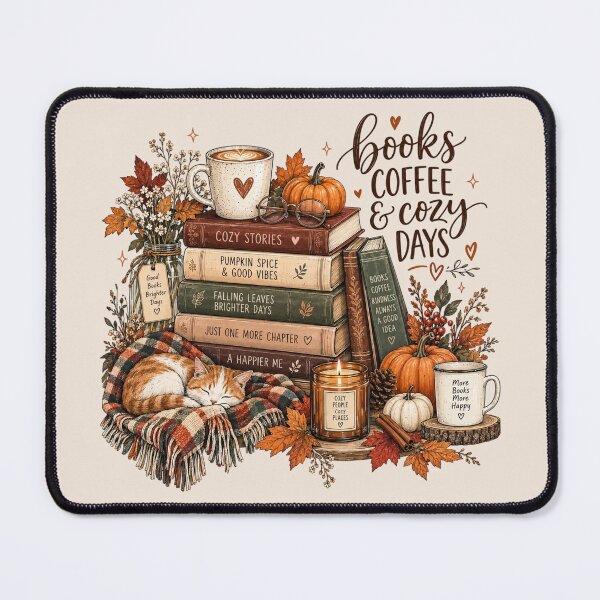 Item preview, Fall Bookish, Cozy Autumn Reading Book Lover, Cute Fall Reader Aesthetic, Warm Seasonal Gift for Bookworms designed and sold by Quiajia.