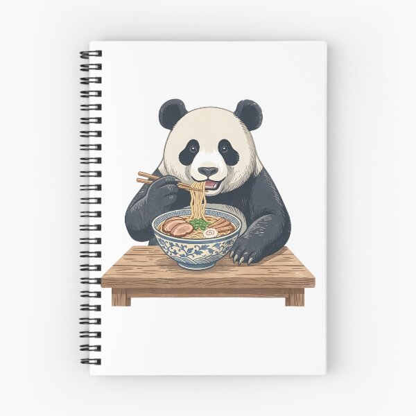 Item preview, panda eating ramen designed and sold by Rockveil Co..