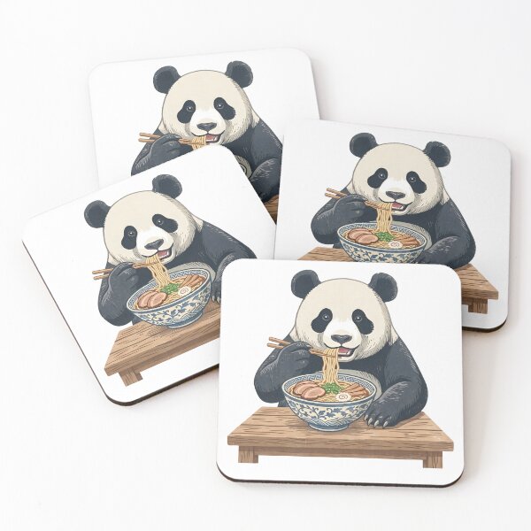 Item preview, panda eating ramen designed and sold by Rockveil Co..