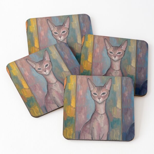 Item preview, Cat Triptych Modigliani Style  - Elongated Feline designed and sold by Abeshinobi.