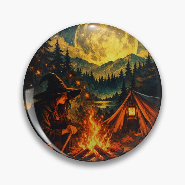 Item preview, Witching Hour at the Campsite – Midnight Forest Magic designed and sold by GabeMountainArt.