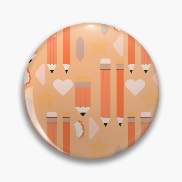 Item preview, Sweet School Days – Pastel Pencils & Hearts Pattern | Orange designed and sold by Frohyou.