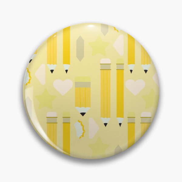 Item preview, Sweet School Days – Pastel Pencils & Hearts Pattern | Yellow designed and sold by Frohyou.
