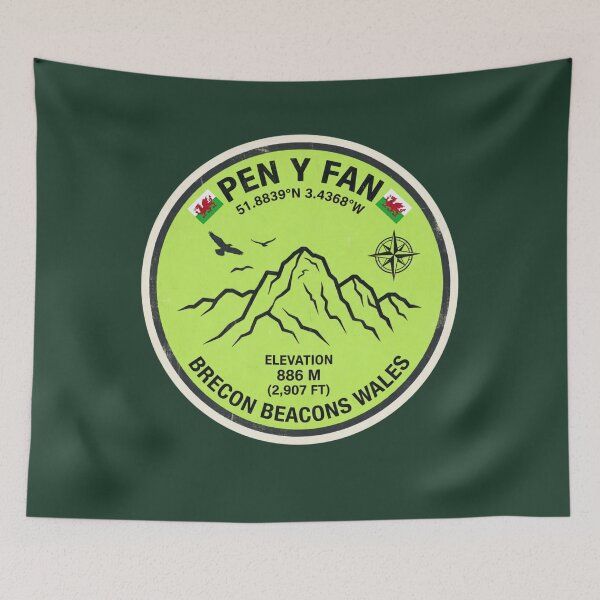 Item preview, Pen Y Fan Brecon Beacons Wales Mountain Elevation 886m designed and sold by jeshands.