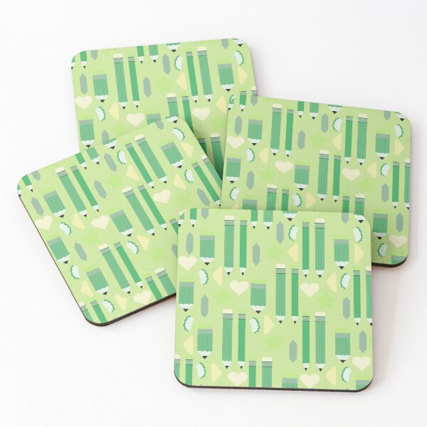 Item preview, Sweet School Days – Pastel Pencils & Hearts Pattern | Green designed and sold by Frohyou.