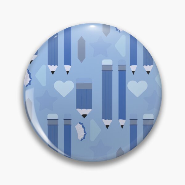 Item preview, Sweet School Days – Pastel Pencils & Hearts Pattern | Blue designed and sold by Frohyou.