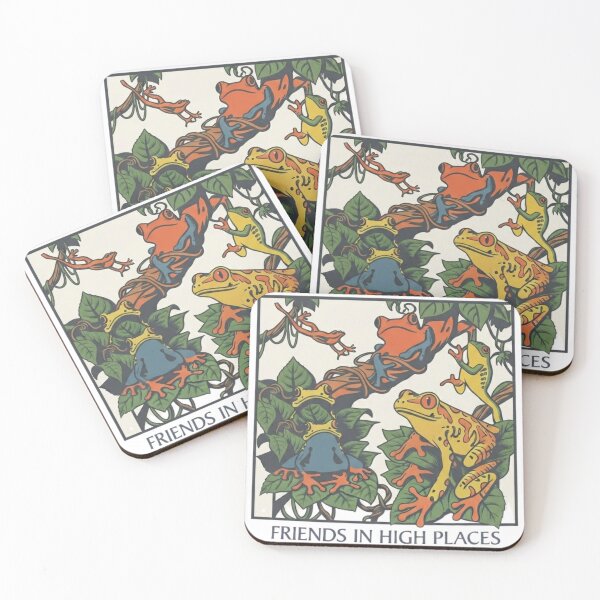 Item preview, Friends in High Places Frog 90s, Colorful Tree Frog Graphic designed and sold by DesignDenDo ⭐⭐⭐⭐⭐.
