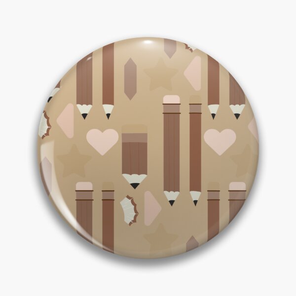 Item preview, Sweet School Days – Pastel Pencils & Hearts Pattern | Brown designed and sold by Frohyou.