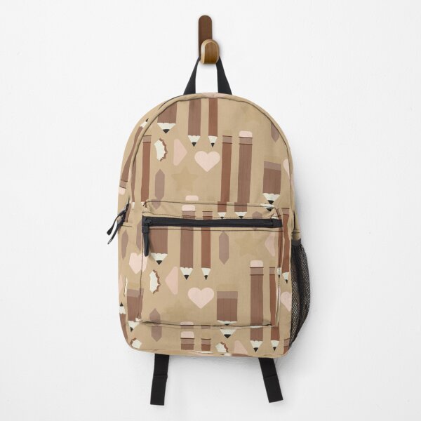 Item preview, Sweet School Days – Pastel Pencils & Hearts Pattern | Brown designed and sold by Frohyou.
