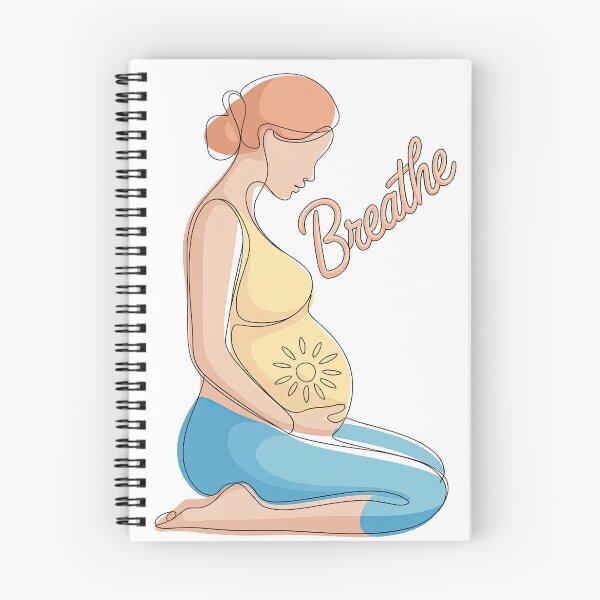 Item preview, Breathe Prenatal Yoga Sun Belly Line Art designed and sold by 108stillness.