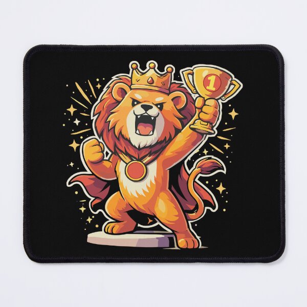 Item preview, Cute lion in a victory pose | Courageous comic designed and sold by Pineapple-Tree.
