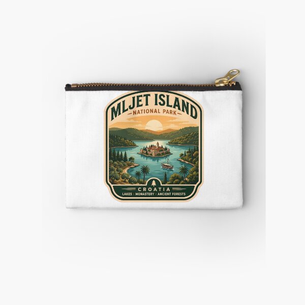 Item preview, Mljet Island National Park Croatia Lake Monastery Vintage Badge designed and sold by LittleArij.