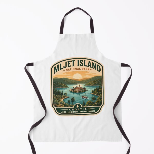 Item preview, Mljet Island National Park Croatia Lake Monastery Vintage Badge designed and sold by LittleArij.