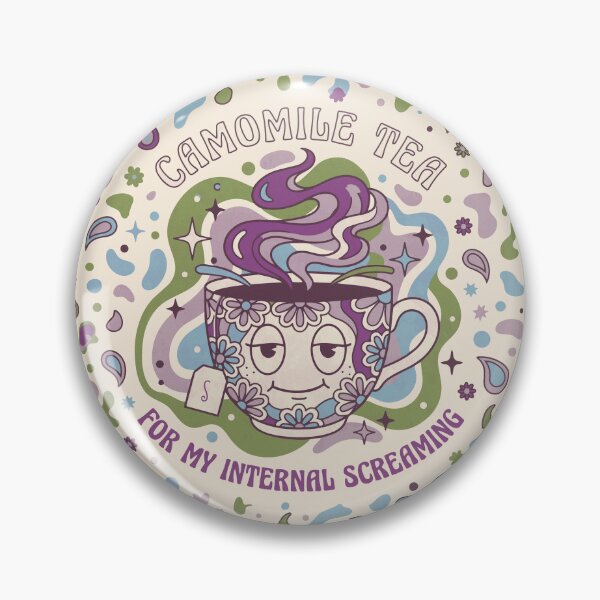 Item preview, Retro Chamomile Mug for the Inner Scream - Light Colors Edition designed and sold by Shyla Marsare.