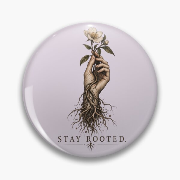 Item preview, Stay Rooted – Hand & Flower Botanical Art designed and sold by Lumvero.