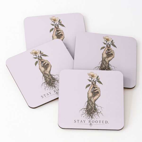 Item preview, Stay Rooted – Hand & Flower Botanical Art designed and sold by Lumvero.