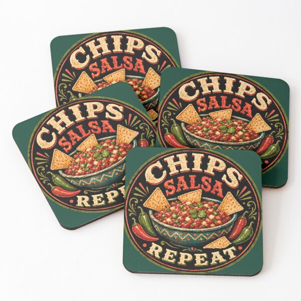 Item preview, Chips Salsa Repeat - Vintage Mexican Food Emblem designed and sold by Apex & Anthem .