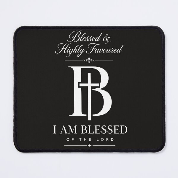 Item preview, Blessed & Highly Favoured Christian Cross Monogram designed and sold by KINGDOM GOLD STUDIO.
