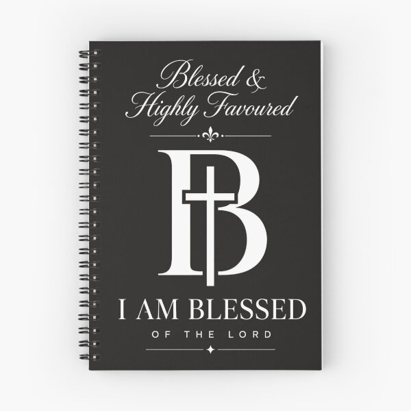 Item preview, Blessed & Highly Favoured Christian Cross Monogram designed and sold by KINGDOM GOLD STUDIO.