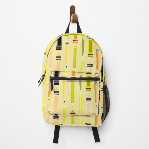 Item preview, Art Class Essentials – Retro Crayons, Pencils & Brushes Pattern | Yellow designed and sold by Frohyou.