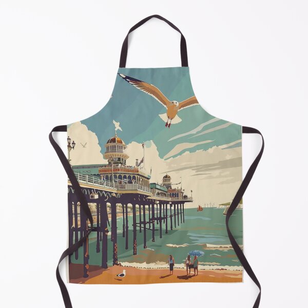 Item preview, Brighton Original Custom Vintage Poster Wall Art Design Gift Pillow Home Soft Furnishing designed and sold by Cool Robot Bro..