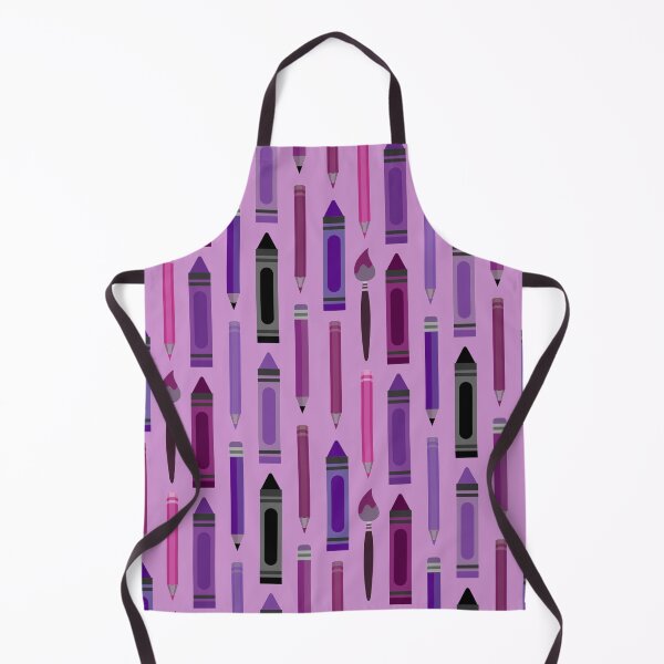 Item preview, Art Class Essentials – Retro Crayons, Pencils & Brushes Pattern | Purple designed and sold by Frohyou.