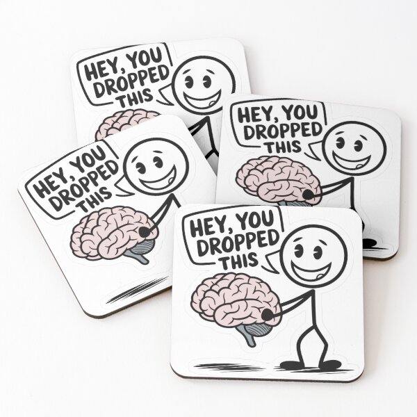 Item preview, Funny Brain Dropped This Meme – Sarcastic Mental Health Humor Cartoon designed and sold by Kruti Collection.