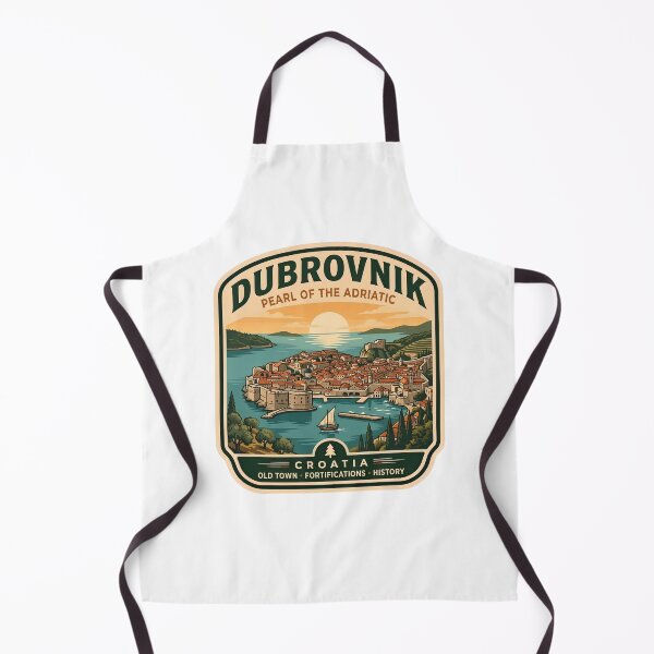 Item preview, Vintage Dubrovnik Old Town Croatia Pearl of the Adriatic Travel Badge designed and sold by LittleArij.