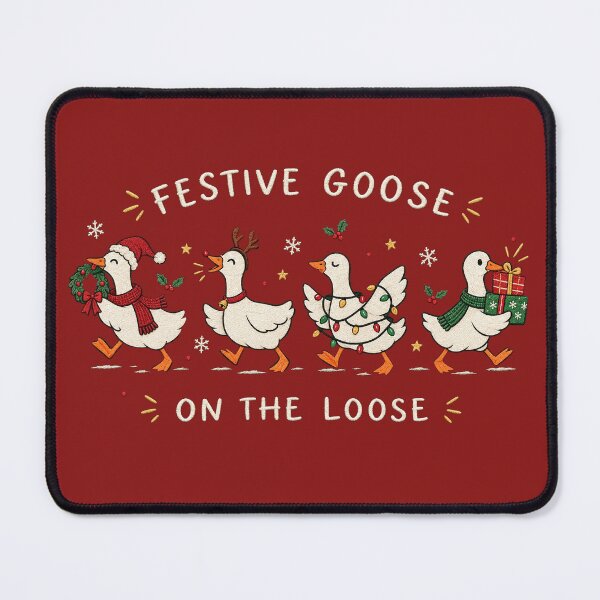 Item preview, Goose On The Loose Christmas, Funny Festive Holiday Goose, Cute Silly Goose Xmas Design, Christmas Gift for Her designed and sold by Quiajia.