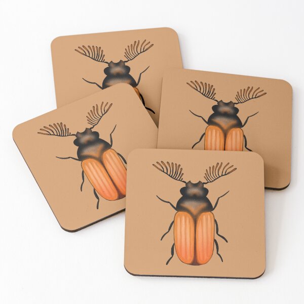 Item preview, Ptilinus pectinicornis (fan-bearing wood-borer beetle) designed and sold by Strataes.