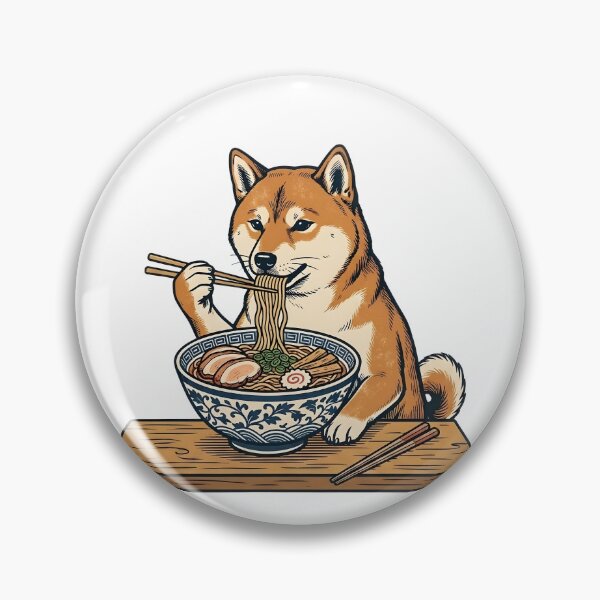 Item preview, shiba eating ramen designed and sold by Rockveil Co..