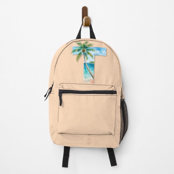 Item preview, Coastal Initial T Palm Tree Tropical Beach Monogram Design designed and sold by Sea Gem.