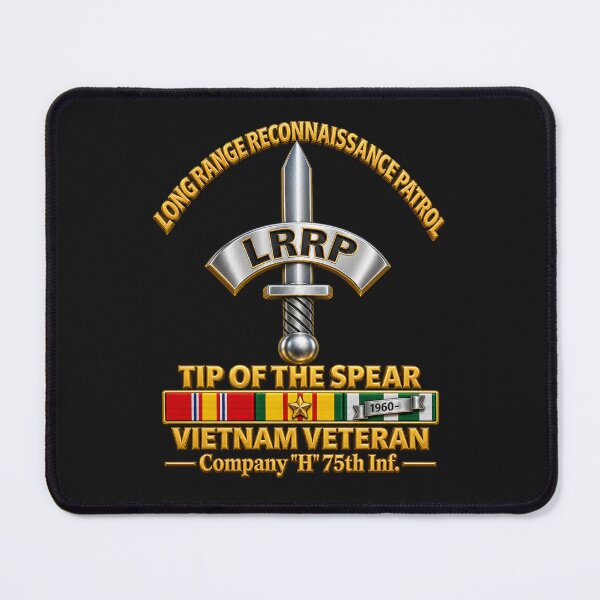 Item preview, Army - Badge - LRRP - Tip of the Spear - Vietnam Vet w SVC - Company H 75th Inf designed and sold by Military Insignia Products.