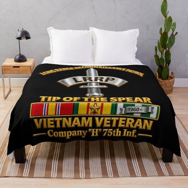 Item preview, Army - Badge - LRRP - Tip of the Spear - Vietnam Vet w SVC - Company H 75th Inf designed and sold by Military Insignia Products.