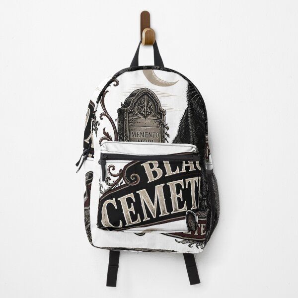 Item preview, BLACK CAT CEMETERY CLUB Cemetery Keeper Halloween Gothic Engraving designed and sold by BernoNickel.