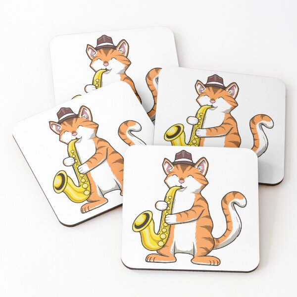 Item preview, Jazz Saxophone Cat designed and sold by Jaudaux Designs.