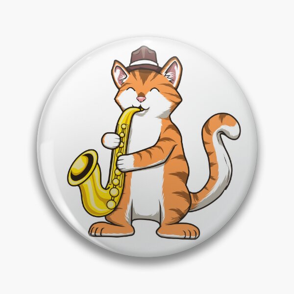 Item preview, Jazz Saxophone Cat designed and sold by Jaudaux Designs.