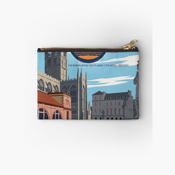 Item preview, Bath Original Custom Vintage Poster Wall Art Design Gift Pillow Home Soft Furnishing designed and sold by Cool Robot Bro..